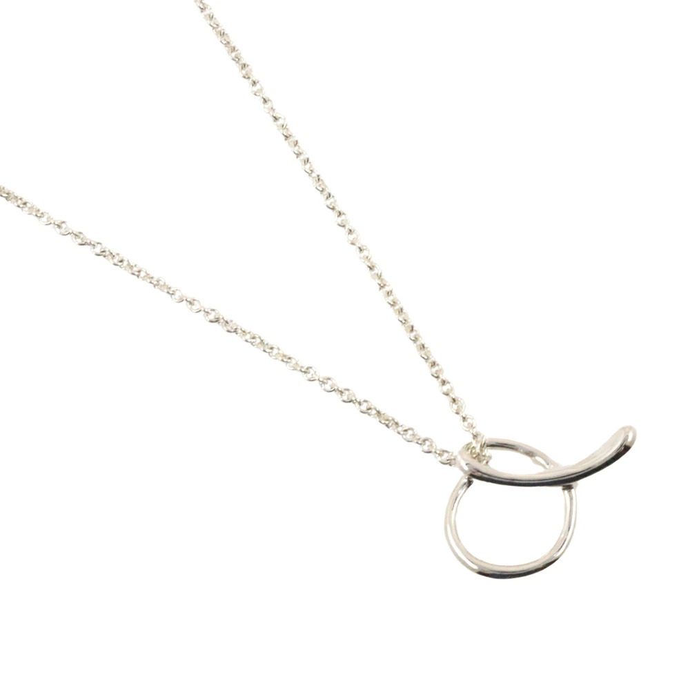 Tiffany Co Letter Q Necklace Sterling Silver